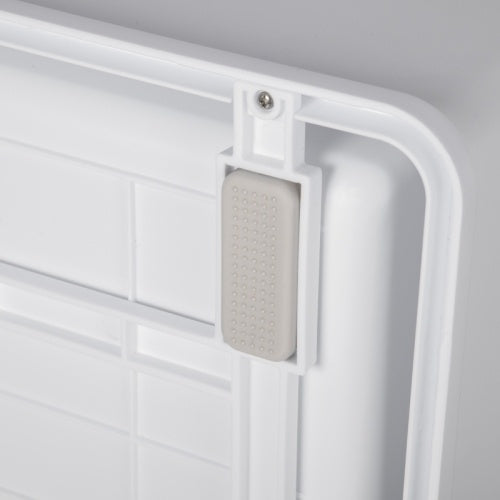 PawHut Hooded Cat Litter Box, Portable Pet Toilet, With Scoop, Front Entry - Grey